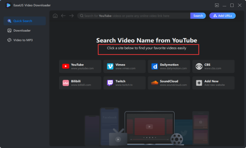 EaseUS Video Downloader Screenshot 1